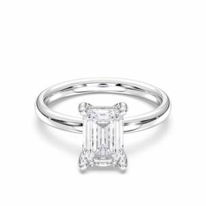 Coussin et coupe ronde 2.50 carats E-F/VVS-VS Moissanite diamant Prong Set solitaire bague de fiançailles en or massif pour les femmes - Product Image 6