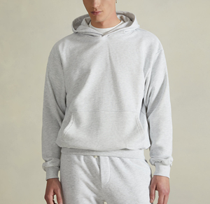 Sweat à capuche pour homme, coupe ample et contemporaine, conçu avec des épaules tombantes, en molleton de coton de qualité supérieure - Product Image 6