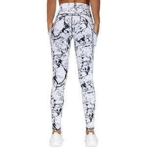 Leggings tricotés pour femmes imprimés par sublimation avec taille élastique compressive, respirants et extensibles 2026 - Product Image 4