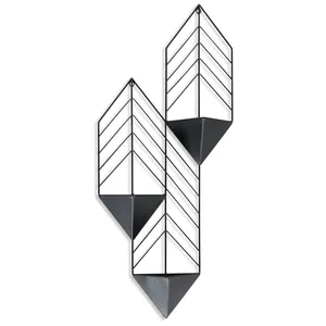 Jardinières décoratives murales, lot de 3 jardinières avec cadre en métal, rangement mural - Product Image 5