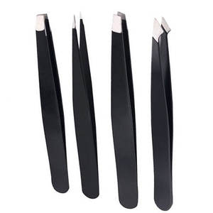 Mini pince à sourcils couleurs personnalisées pince à épiler les cheveux des sourcils pince à épiler bébé pince à épiler en acier inoxydable pointe inclinée pour les poils du visage - Product Image 3