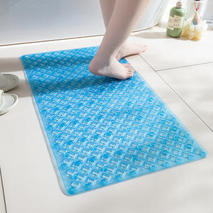 Tapis de douche moderne antidérapant en PVC pour salle de <span class=keywords><strong>bain</strong></span> Design gaufré à séchage rapide avec récureur de pieds efficace pour <span class=keywords><strong>bain</strong></span> <span class=keywords><strong>moussant</strong></span> Motif ondulé - Product Image 3