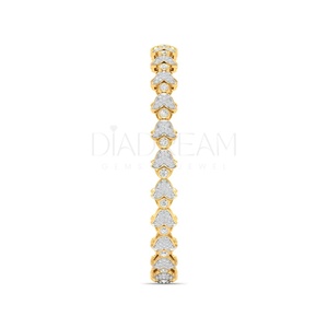 Women's Designer 925 Sterling Silver <b>Bangles</b> Full Bezel <b>Set</b> Moissanite Diamond Gold Plated Fancy Style for Party Gift Occasions - Product Image 5
