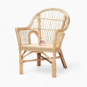 Handmade Rattan Dining <b>Chairs</b> Indoor Rattan <b>Accent</b> <b>Chairs</b> Comfy Armchairs for Bedroom <b>Living</b> <b>Room</b> - Product Image 1