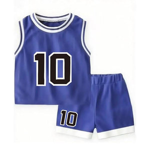 Uniforme de basket-ball pour enfants en tissu extensible confortable, coutures durables, idéal pour l'entraînement quotidien et les matchs - Product Image 1