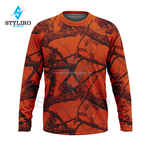 Camisetas de Algodón para Hombre con Estampado de Árboles Reales para Caza y Camping, Jersey de Manga Larga con Impresión Digital Transpirable - Product Image 1