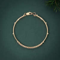 IGI certificado redondo excelente corte Natural EF VVS diamante brazalete pulsera joyería en oro amarillo sólido de 18K para mujer
