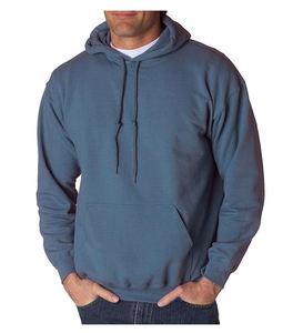 Sweats à capuche pour hommes en tissu molletonné polyester/coton délavé à l'acide, motif uni, col à capuche - Product Image 2