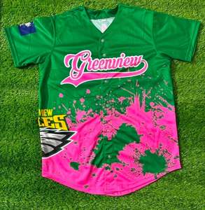 La última camiseta de béisbol personalizada con bajo MOQ, camisetas de béisbol con sublimación de nuevo diseño - Product Image 2