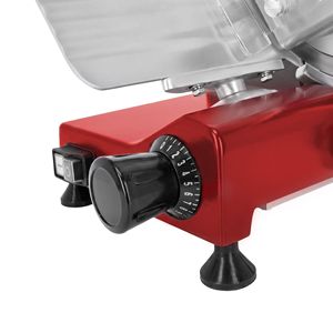 Rebanadora de Carne Comercial de 10''/250 mm, Alimentación por Gravedad, 150 W, 0.212 mm, Corte de 160 mm, Roja - Product Image 6