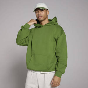 Sudadera con capucha de hombre de Color Pino oscuro de alta calidad hecha a medida 100% diseño de bolsillo de algodón serigrafía suéter liso con capucha para hombre - Product Image 1