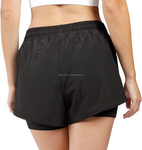 Pantalones cortos de gimnasio XXS ajustados de cintura media para mujer, mono fluido sin costuras para Yoga, correr, sólido, Sexy, con cordón elástico en cuatro direcciones, respetuoso con el medio ambiente - Product Image 1