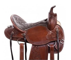 Juego de sillas de montar de cuero genuino de primera calidad, combinación perfecta para carreras de inglés de resistencia occidental para montar a caballo - Product Image 3