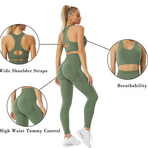 Meilleures ventes Bas quantité minimale de commande Ensemble de yoga pour femmes Couleur personnalisée Dernier modèle Ensemble de yoga pour femmes au prix de gros - Product Image 4