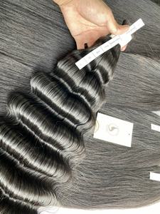 Material de Cabello 100% humano para mujer negra, cabello brasileño, Natural, negro, ondulado, ondulado, extensión de cabello a granel - Product Image 6