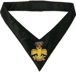 Collaret maçonnique - AASR - 33e degré Largeur du ruban : 5 cm Troisième degré  Inspecteur général Honoraire - Product Image 1