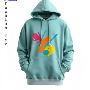 Pull-over à capuche d'hiver personnalisé taille gros sweats-shirts vierges fabriqués 100% coton tricoté écologique OEM mode vêtements hommes - Product Image 1