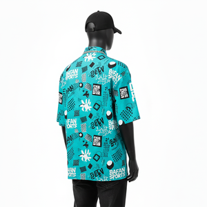 Polo pour homme en polyester piqué GSM, toucher lisse, couleur turquoise, impression par sublimation, logo personnalisé, chemises polo pour homme - Product Image 5