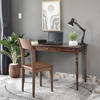 Escritorio de Oficina de Madera Maciza de Acacia Sostenible, Escritorio de Computadora Convertible de Altura Ajustable de Alta Calidad para Oficina en Casa