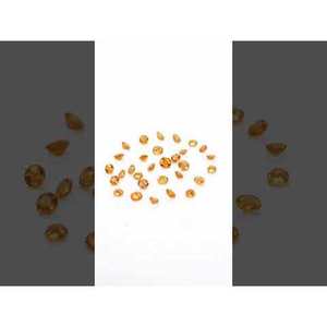 Saphir orange naturel non traité, pierres lâches de 2 mm et 2,5 mm, taille brillant, ronds calibrés et ovales/coussins facettés - Product Image 3