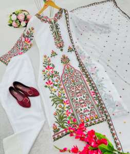 DERNIÈRE KURTI-SET DE SÉQUENCE LOURDE GEORGATTE DE CONCEPTEUR - Product Image 4