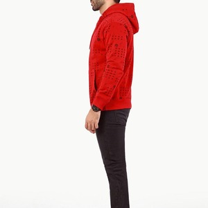 เสื้อมีฮู้ดผ้าฟลีซผ้าฝ้ายโอเวอร์ไซส์สำหรับผู้ชายเสื้อครอปแบบหนา500/400gsm สีล้วน - Product Image 2