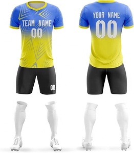 Tenue de football personnalisée imprimée par sublimation, tissu extensible respirant à séchage rapide, maillot de football, service OEM, ensembles, logo personnalisé gratuit - Product Image 1