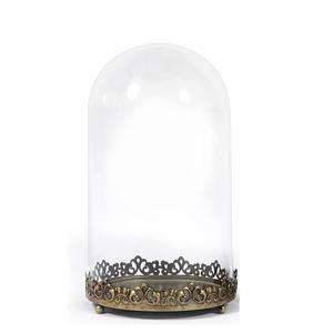 Cloches à base en métal de forme ronde avec couvercle en verre sur le dessus avec couleur et tailles personnalisées pour gâteaux de tailles 8.6x14.7 pouces - Product Image 1