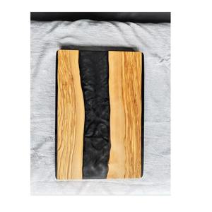 Tabla de Queso de Madera y Resina de Diseño Moderno, Tabla de Cortar Redonda de Alta Calidad, Tabla para Servir Queso, Hecha a Mano, Duradera, Apta para Lavavajillas - Product Image 4