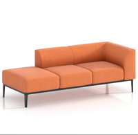 Vente de gros Mobilier de bureau Banc canapé modulaire en tissu au design moderne pour bureau, réception et atelier