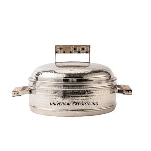 Cazuela de diseñador hecha a mano de alta calidad, olla caliente de acero pulido brillante, calentador de alimentos de Metal decorativo, venta al por mayor clásico - Product Image 5