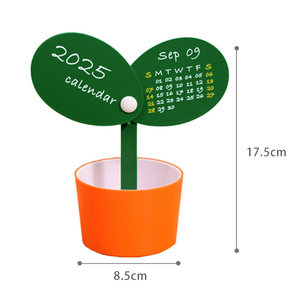 Carino decorazione Desktop e portapenne funzionale Calendario da tavolo creativo 2025 con Design floreale - Product Image 2