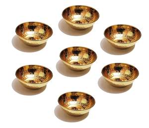 Bol en laiton martelé artisanal pour la décoration de la maison, service et usage Puja - Product Image 5