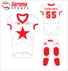 Maillot de football américain en sergé pour jeunes en gros 2022/uniformes de football américain personnalisés, - Product Image 2