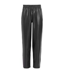 Pantalon de survêtement Jen en Faux cuir souple confortable pour femmes pantalon en cuir à 2 poches latérales et poche arrière passepoilée - Product Image 1