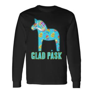 Camiseta de manga larga sueca con diseño de caballo Dala de Pascua Glad Pask - Product Image 1
