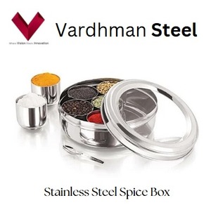 Boîte à épices en acier inoxydable en gros, récipient à épices en acier, boîte de rangement pour épices, boîte à épices pour la cuisine, boîte à épices indienne - Product Image 4