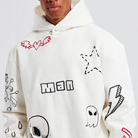 Sweats à capuche décontractés de luxe pour hommes avec logo personnalisé sérigraphie poids lourd 100% coton pour sweats à capuche d'hiver