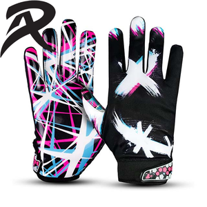 High Quality 2-Tone Silicon American <b>Football</b> Receiver Gloves Professional Sports Gear With Breathable Material For All Players - Product Image 2