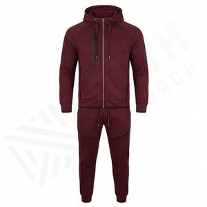 Survêtements de jogging personnalisés de qualité, survêtement pour hommes, 100% coton, molleton, vêtements de sport, ensemble de sport, salle de sport, fitness, couleur personnalisée - Product Image 1