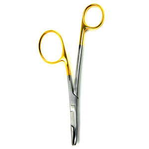 Porte-aiguilles Gillies avec ciseaux à suture, porte-aiguilles Gillies en acier métallique droit, pinces pour usage médical hospitalier - Product Image 5