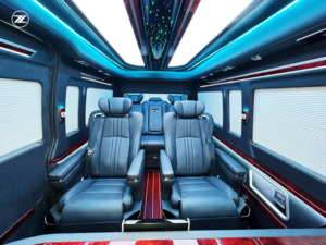 <strong>Van</strong> <strong>Conversion</strong> | Left Hand Drive Automatic Petrol 7 Seats Black Leather Interior with Privacy Divider Luxury for Hiace - Product Image 3