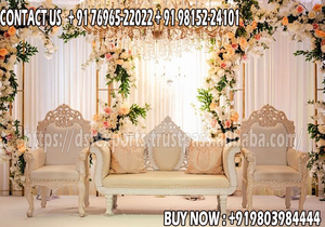 Conjunto de sofá estilo Maharaja para boda conjunto de muebles Walima pakistaní asiático elegante conjunto de sofá para boda - Product Image 3