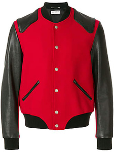 Chaqueta universitaria de cuero genuino aislada a la moda para hombre, cortavientos con soporte, eleva tu ropa de calefacción recubierta de chenilla - Product Image 3