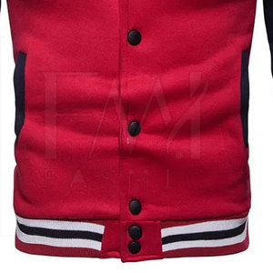 Chaqueta de manga larga impermeable de alta calidad para hombre, diseño de Letterman de Color personalizado, tela de lona duradera, cuello con capucha para invierno - Product Image 4