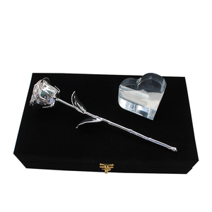 24K chapado en oro puro flor Rosa símbolo de amor 24K oro rosa con excelente caja de regalo + certificado de autenticidad - Product Image 4