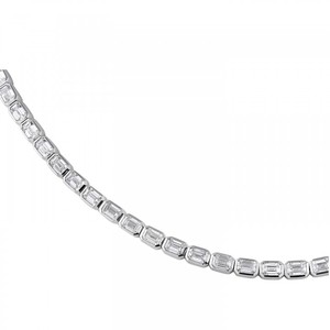 Venta caliente joyería de moda collar de cadena de eslabones 18K oro blanco Esmeralda corte brillante laboratorio cultivado collar de cadena de diamantes para hombres - Product Image 2