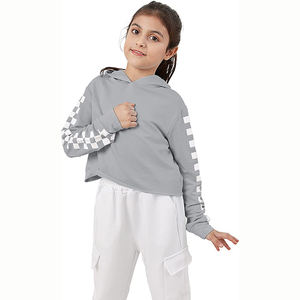 Sudadera corta con capucha, de felpa suave, estilo oversize, informal, con cordón ajustable, para invierno, estilo urbano. - Product Image 3