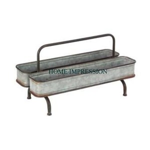 Bandejas de gran tamaño de forma redonda galvanizadas para alimentos seguros, artículos de mesa hechos a mano de alta demanda, bandejas decorativas para servir alimentos, artículos de cocina - Product Image 5