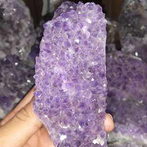 Grappe d'améthyste brute naturelle géode cristal violet Quartz grappe de roche décor à la maison spécimen minéral de rêve cristal de guérison énergétique - Product Image 3